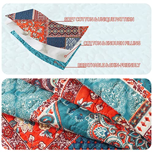 100% Cotton Face Quilt King Size Bedding Set