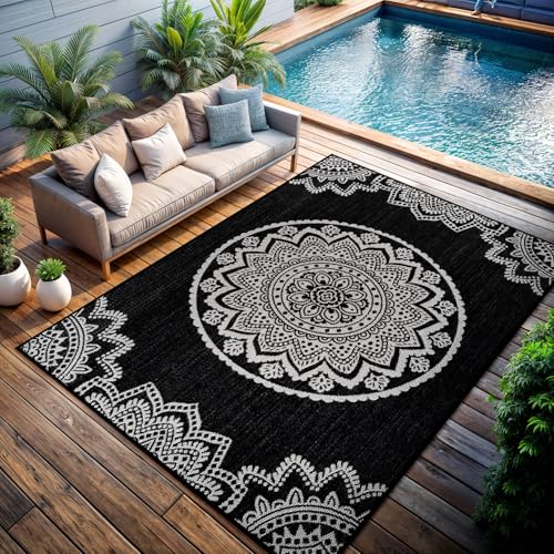 Outdoor Rug 6x9 Modern Area Rugs for Indoor and Outdoor Patios and Porches