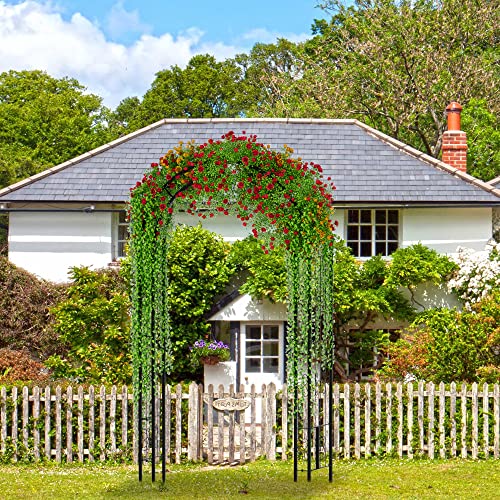 8.5ft Metal Garden Arch Trellis for Climbing Plants