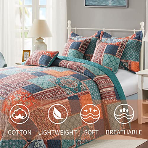 100% Cotton Face Quilt King Size Bedding Set