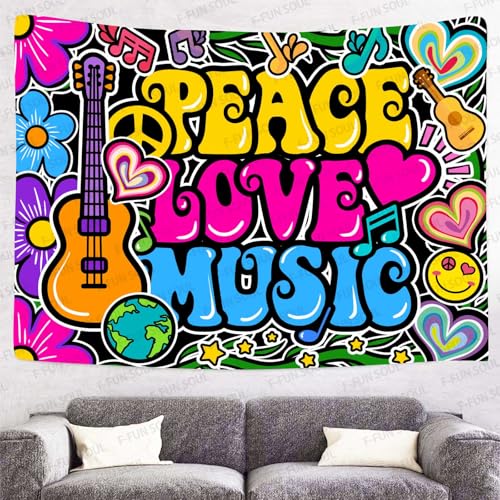 Peace Love and Music Tapestry
