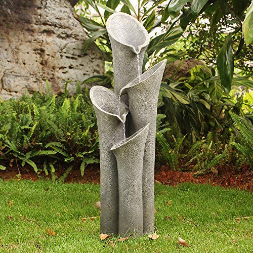 Faux Stone Patio Water Fountain 33 1