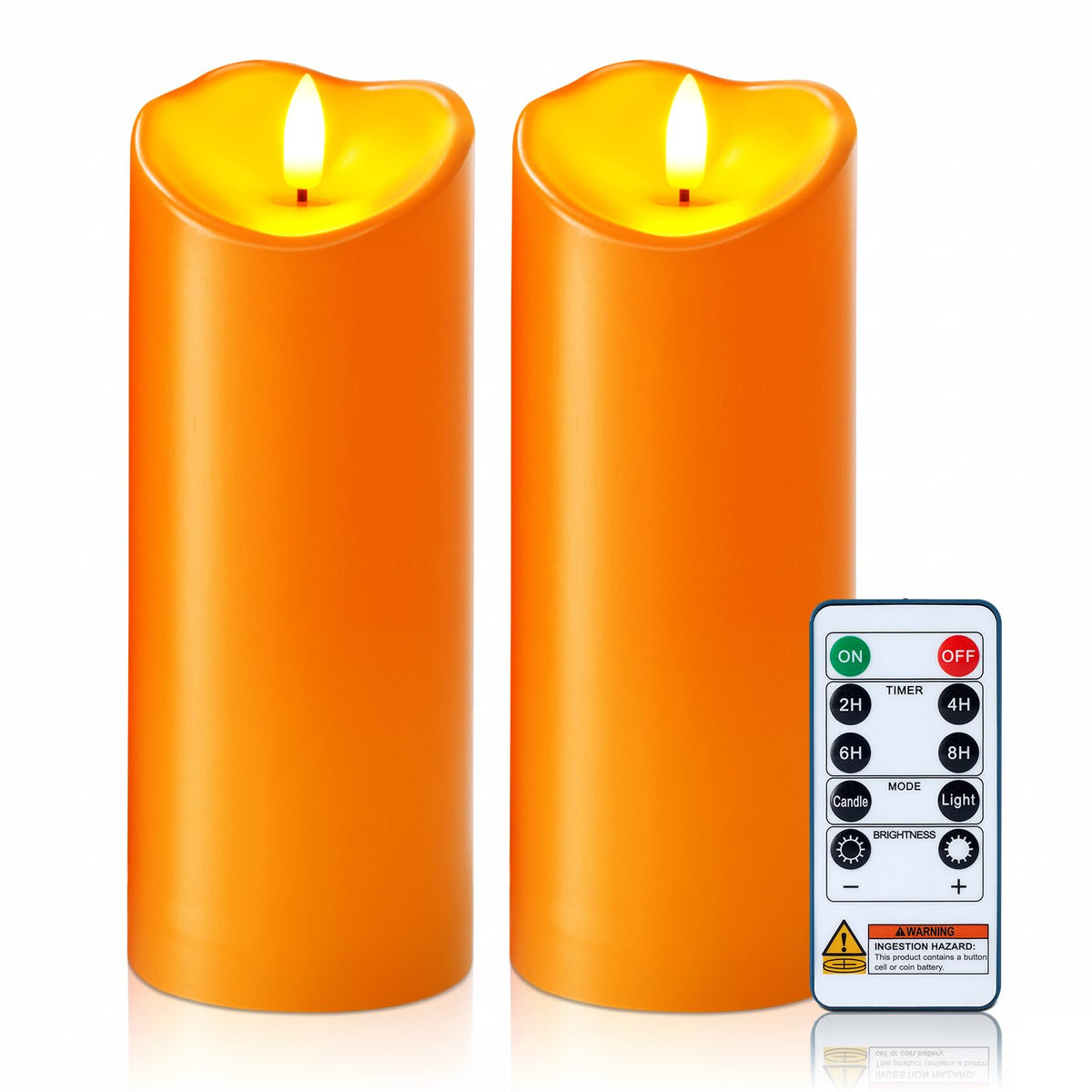 Halloween Orange Waterproof LED Candles