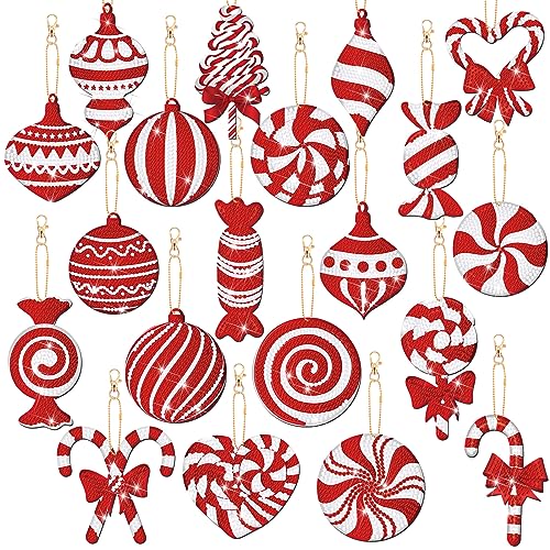 20 Pcs Christmas Diamond Painting Keychains (20 Count)