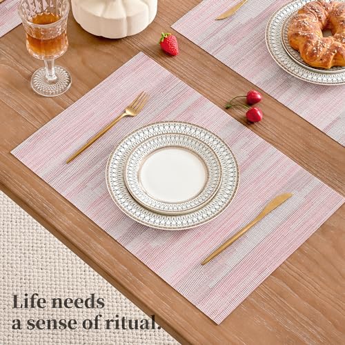 Misty Rose Placemats Set of 6 (6 Count)