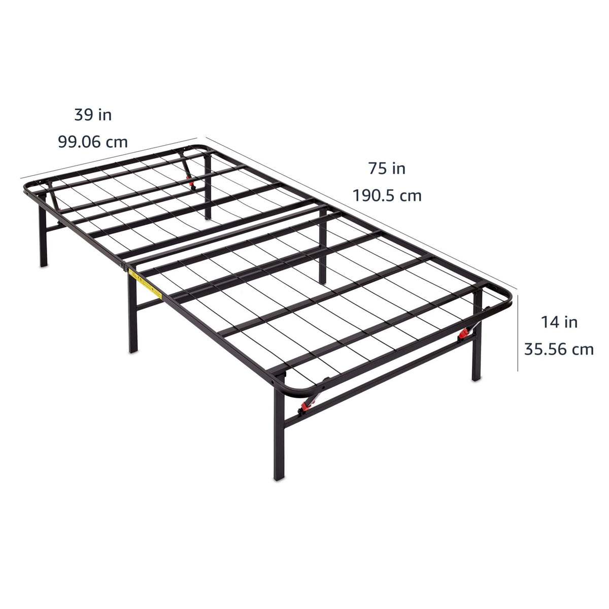 Foldable Metal Platform Bed Frame with Storage