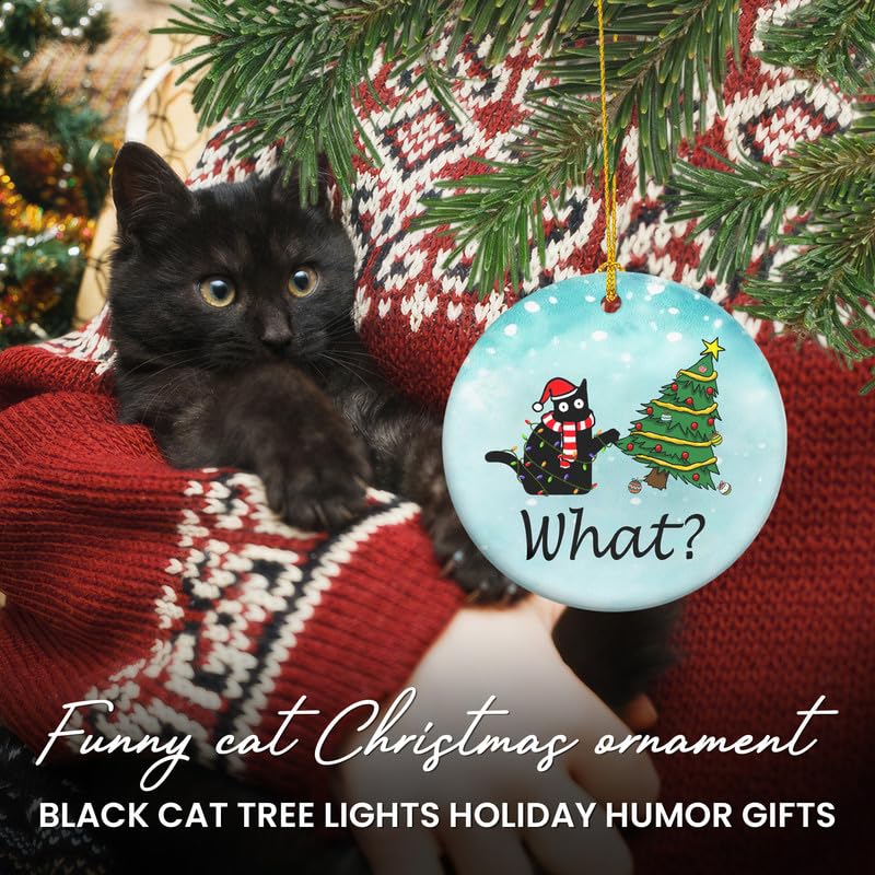 Christmas Funny Black Cat Gifts for Women Men