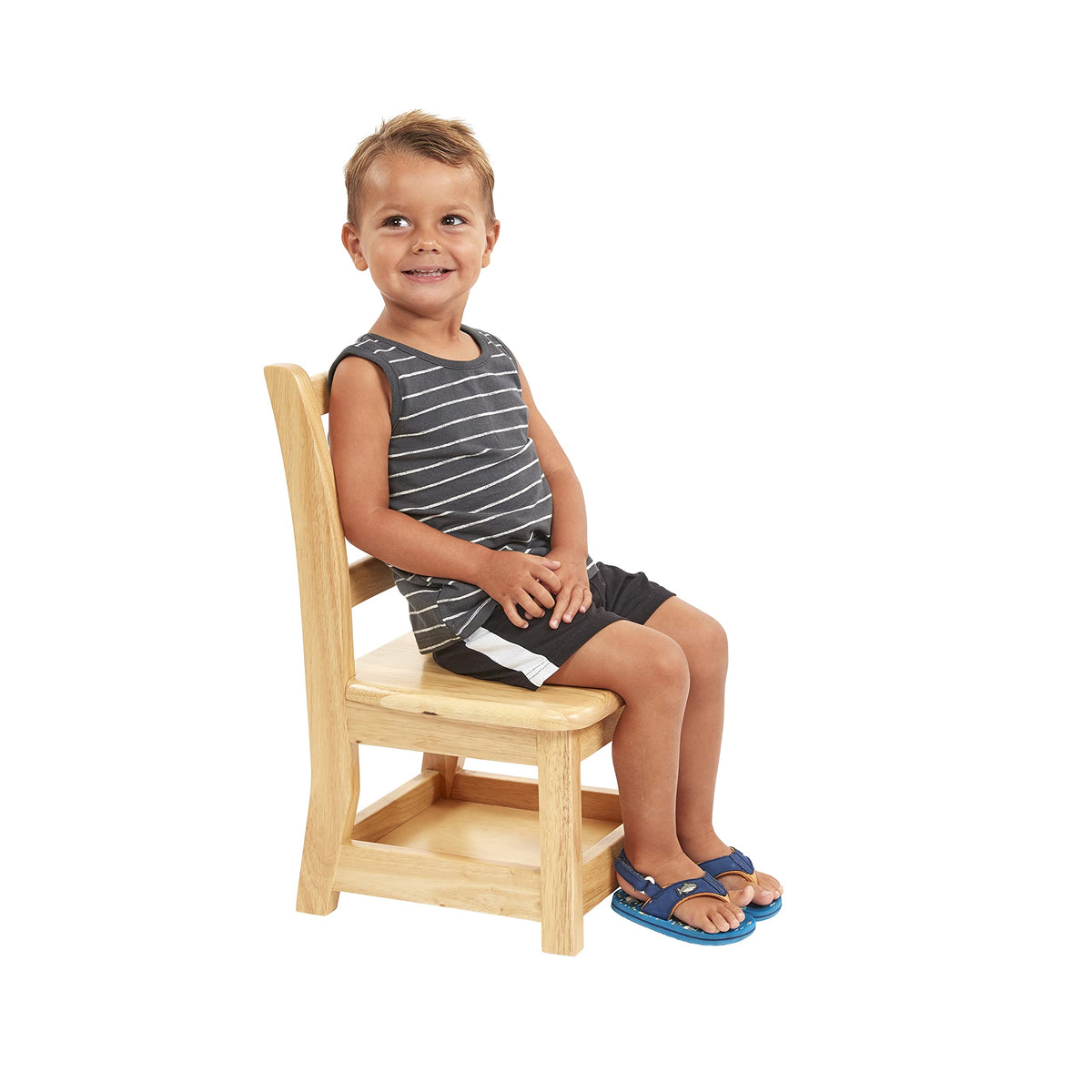 Three Rung Ladderback Chair with Storage (2 Count)