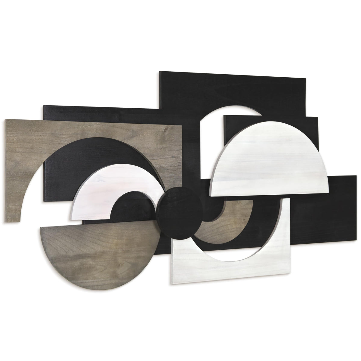 Luminus Dusk" Handmade Dimensional Solid Paulownia Wood Abstracts Wall Art (17 Count)