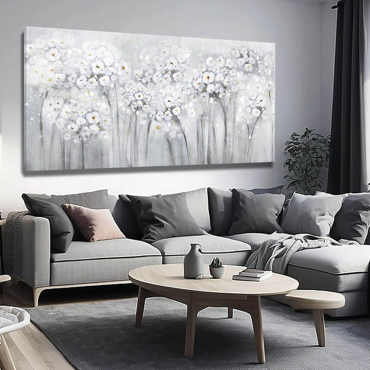 Wall Decor for Living Room Landscape Artwork Blossom Oil Paintings for Bedroom Kitchen Office Home Decorations 29"x58"