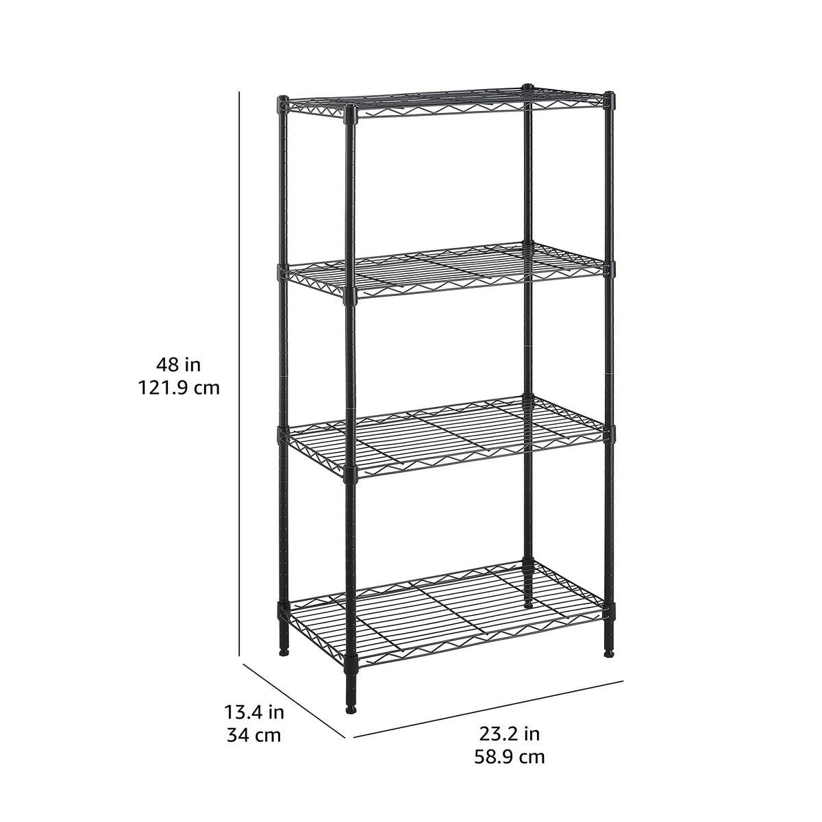 4 Shelf Steel Wire Storage Shelves for Garage