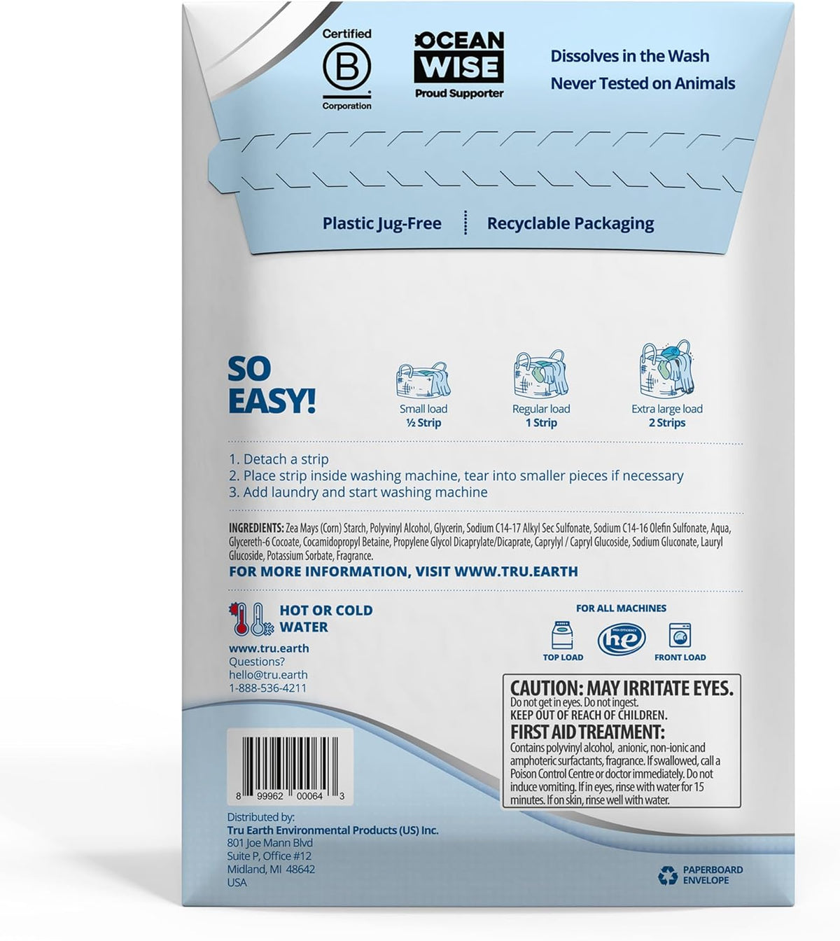 Tru Earth Platinum - Heavy Duty Laundry Detergent Sheets - Up to 128 Loads (64 Count), Fresh Linen Scent - Ultra-Concentrated Formula - Eco-Friendly Laundry Sheets - HavenBliss Decor
