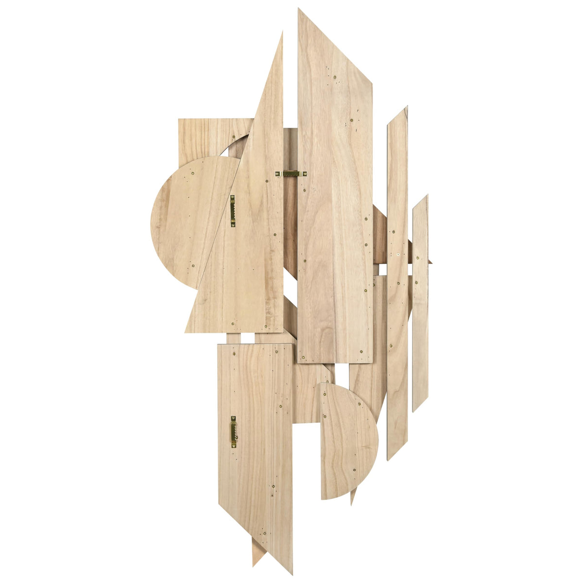 Moonlit Mist I" Handmade Dimensional Solid Paulownia Wood Abstracts Wall Art (11 Count)