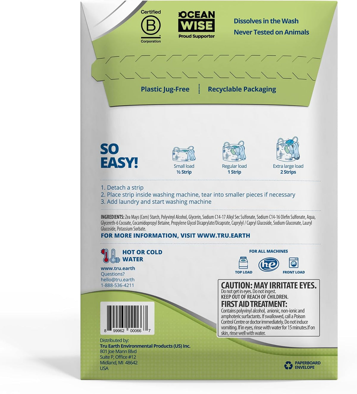Tru Earth Platinum - Heavy Duty Laundry Detergent Sheets - Up to 128 Loads (64 Count), Fragrance Free - Ultra-Concentrated - Eco-Friendly Laundry Sheets - HavenBliss Decor