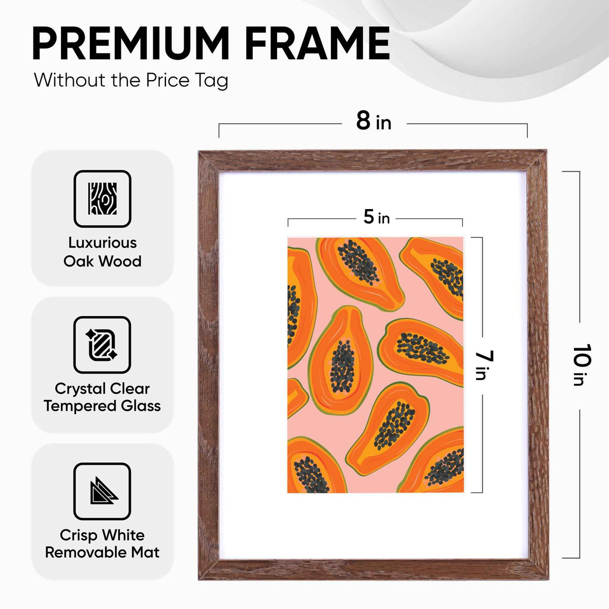 10x8 Picture Frame Brown