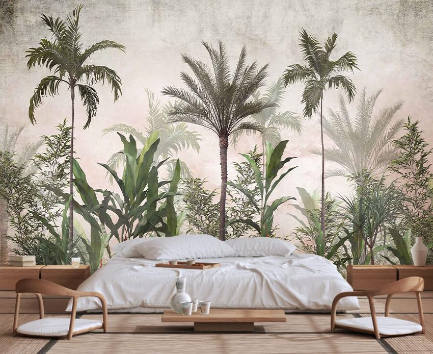 Tropical Greenery and Leaves Mural