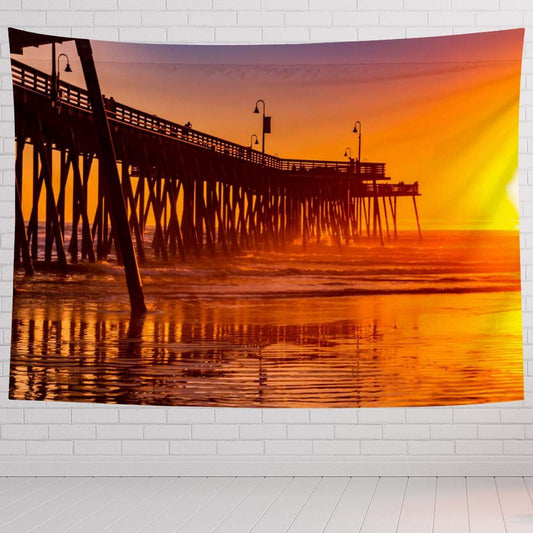 Sunset Tapestry For Bedroom Sunset Beach Colors Tapestries Wall Hanging For Living Room Dorm Office 80×60 In - HavenBliss Decor