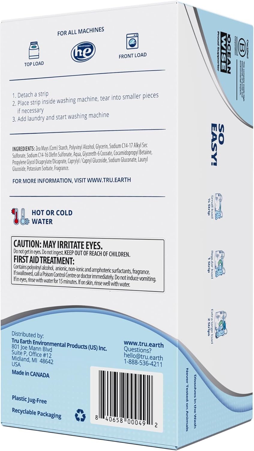 Tru Earth Platinum - Heavy Duty Laundry Detergent Sheets - Up to 768 Loads (384 Count, Fresh Linen Scent - Ultra-Concentrated - Eco-Friendly Laundry Sheets - HavenBliss Decor
