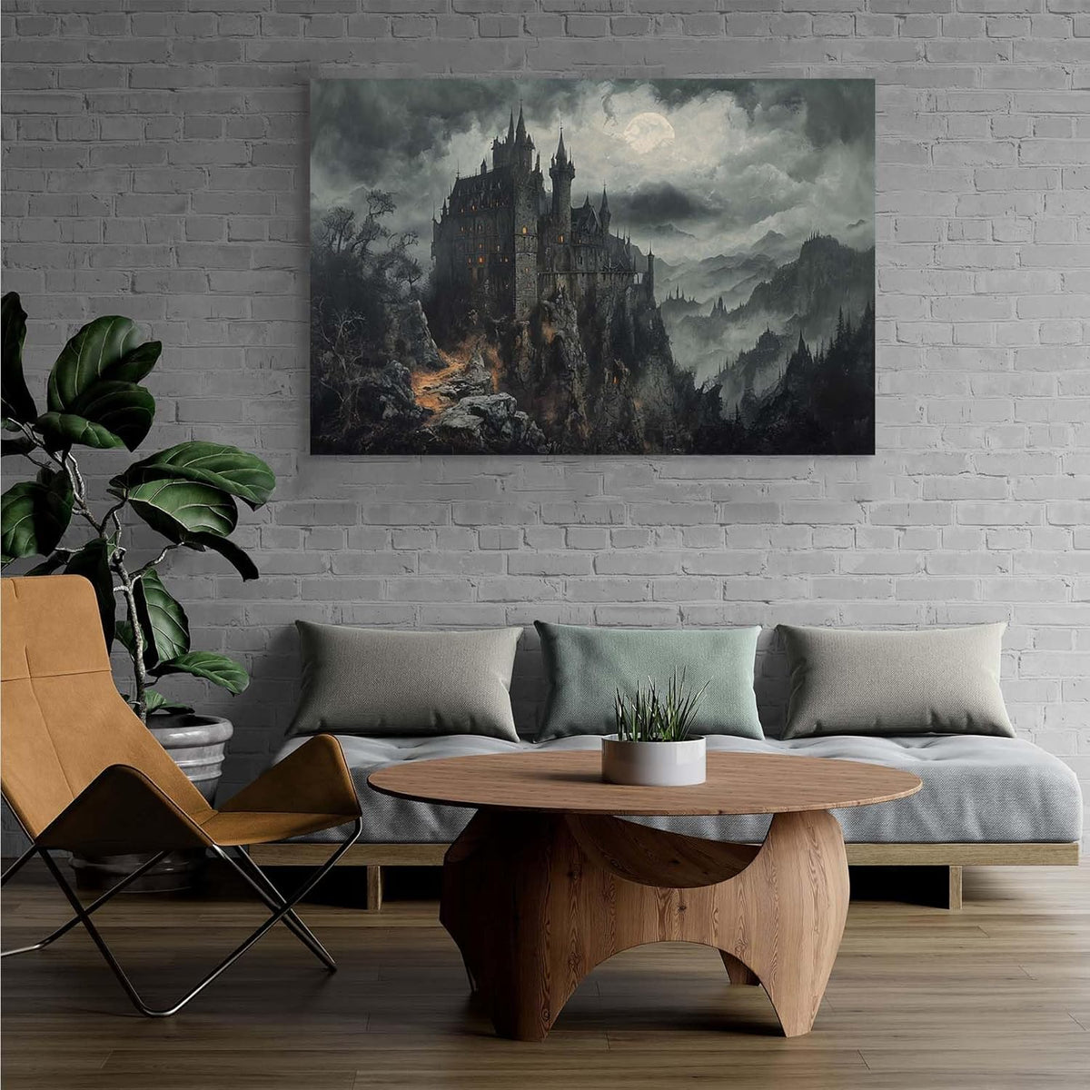 JFHCQJPK Vintage Castle Poster Dark Academy Victorian Gothic Castle Wall Art Poster Moody Mystical Art Print Suitable for Home Living Room Bedroom12x16in Frameless