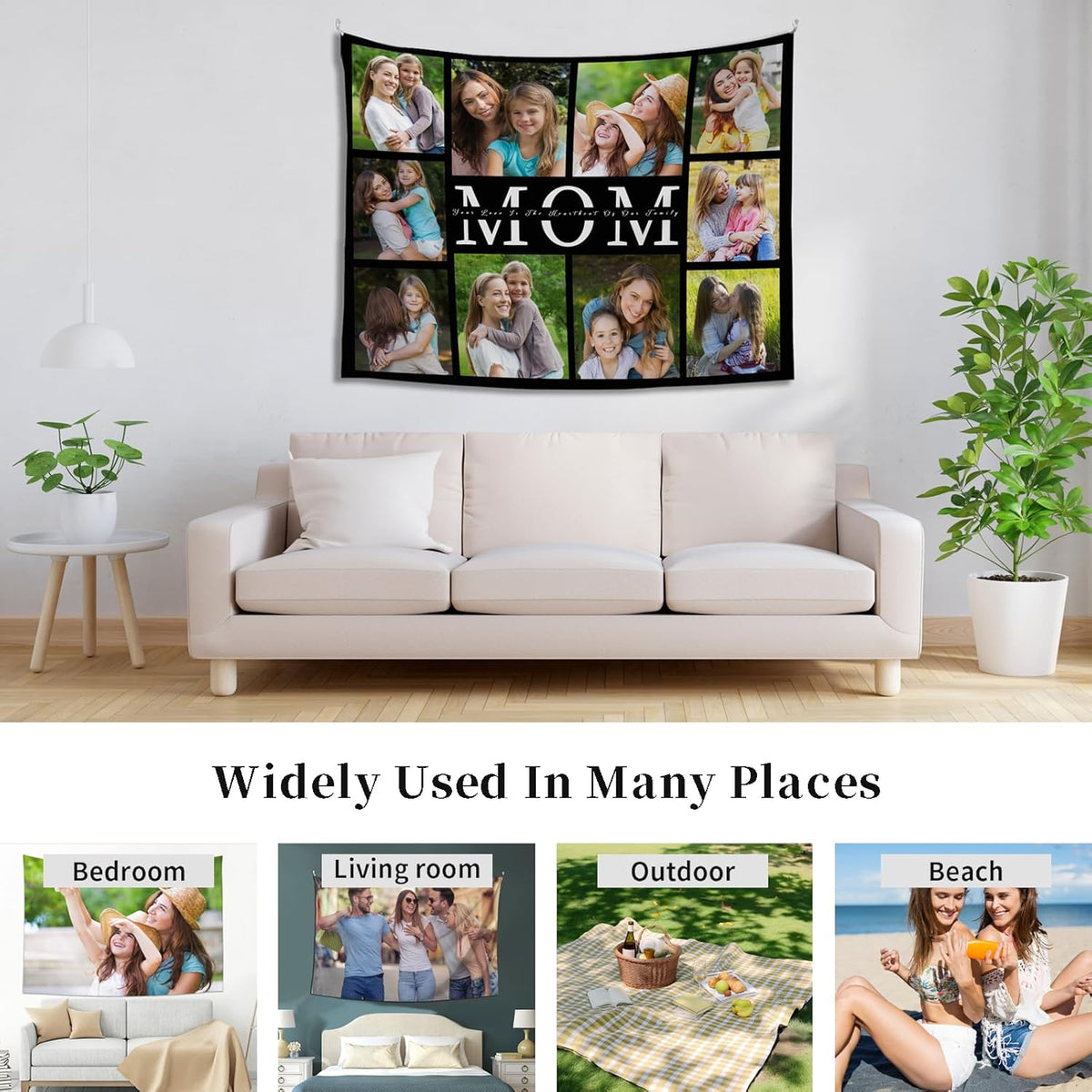 Custom Tapestry For Wall Bedroom Custom Backdrop Personalized Image Text Photo Customized Funny Tapestry Banners And Signs Mother's Day Horizontal Tapestrys