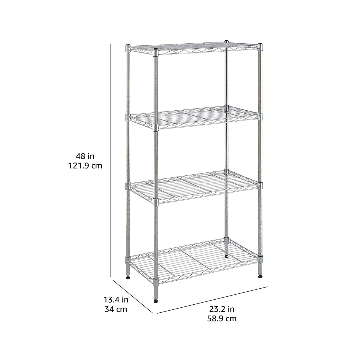 4 Shelf Adjustable Storage Shelving Unit for Garage