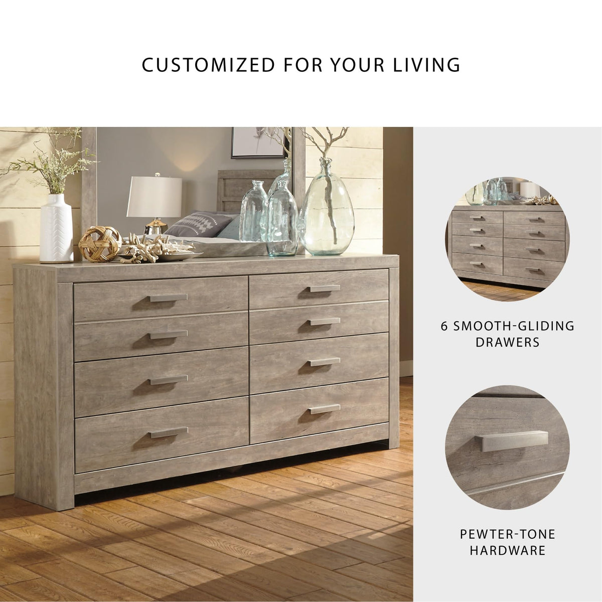 Culverbach Scandinavian 6 Drawer Dresser
