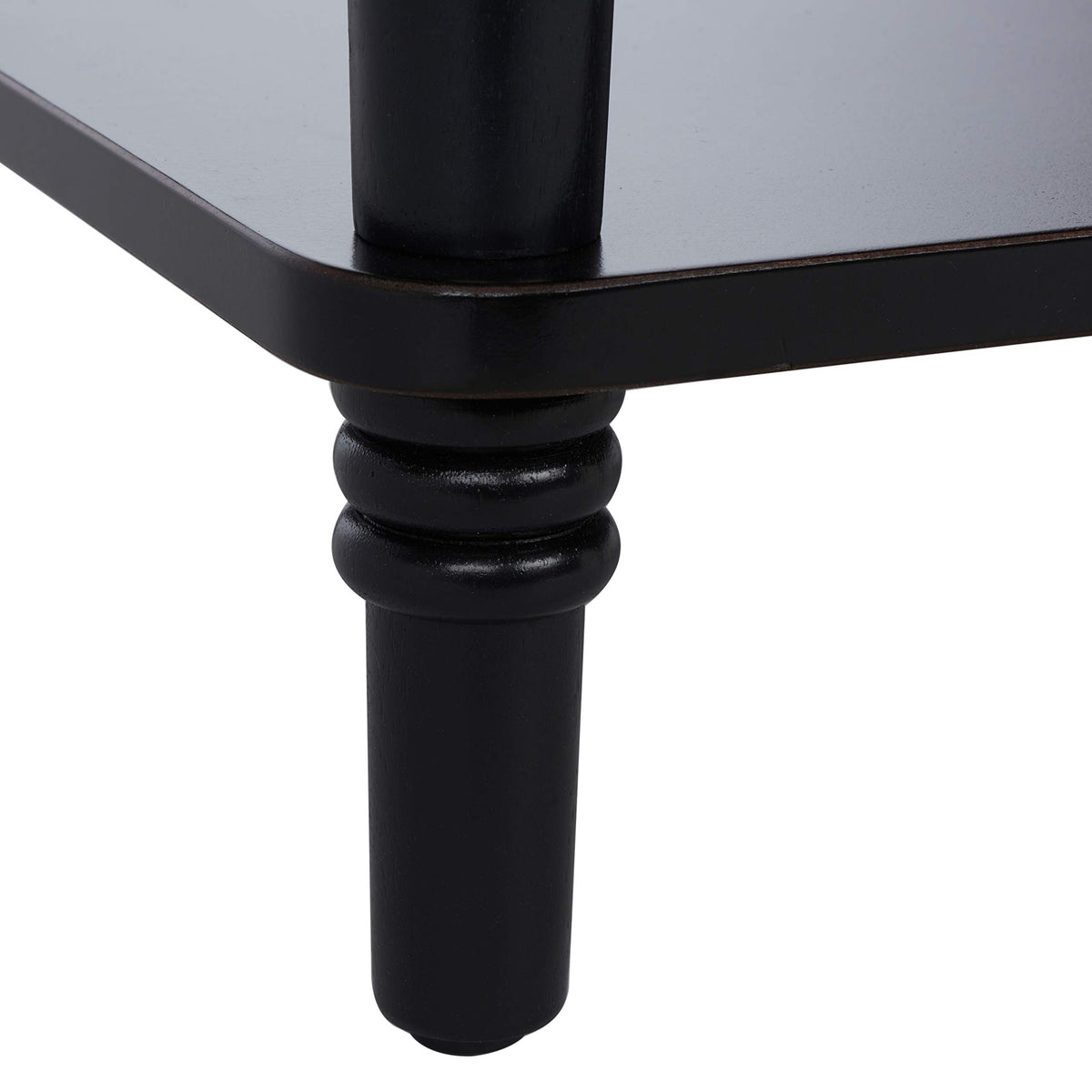 American Homes Collection Siobhan Black Accent Table