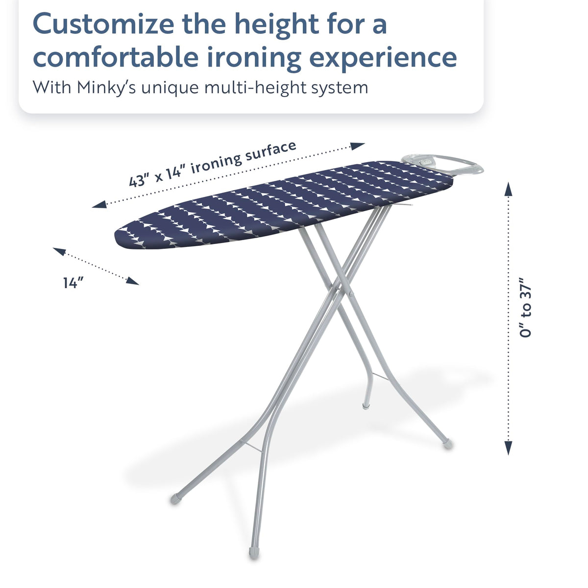 Classic 4 Leg Ironing Board with Iron Rest