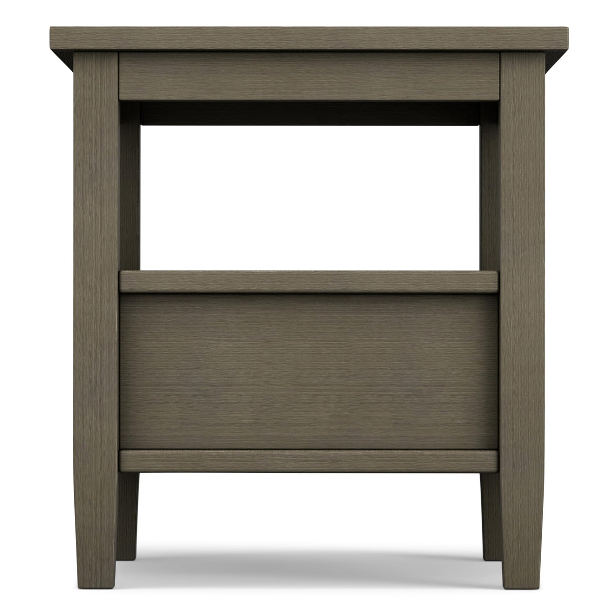 Warm Shaker 20" Wide Solid Wood End Table in Farmhouse Grey