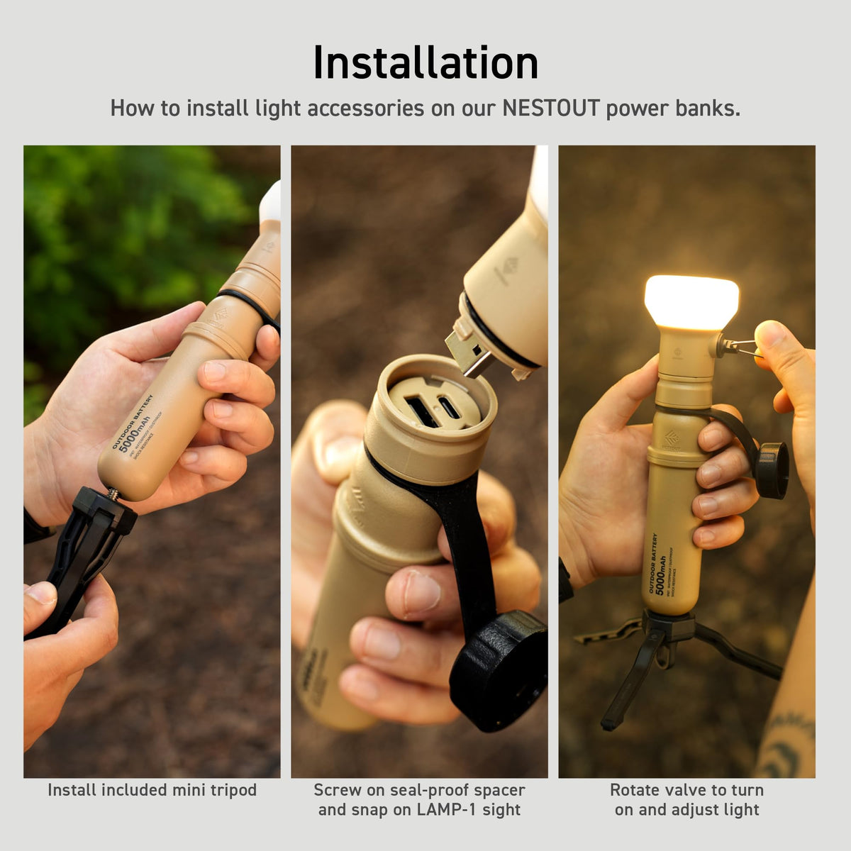 ELECOM NESTOUT Outdoor Camping LED Panel Flashlight w