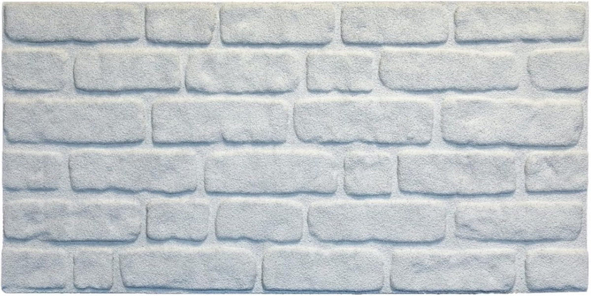 Dundee Deco 3D Wall Panels Faux Brick - Cladding, White Stone Look Wall Paneling, Styrofoam Facing for Living Room, Kitchen, Bathroom, Balcony, Bedroom, Set of 5, Covers 27 sq ft - HavenBliss Decor
