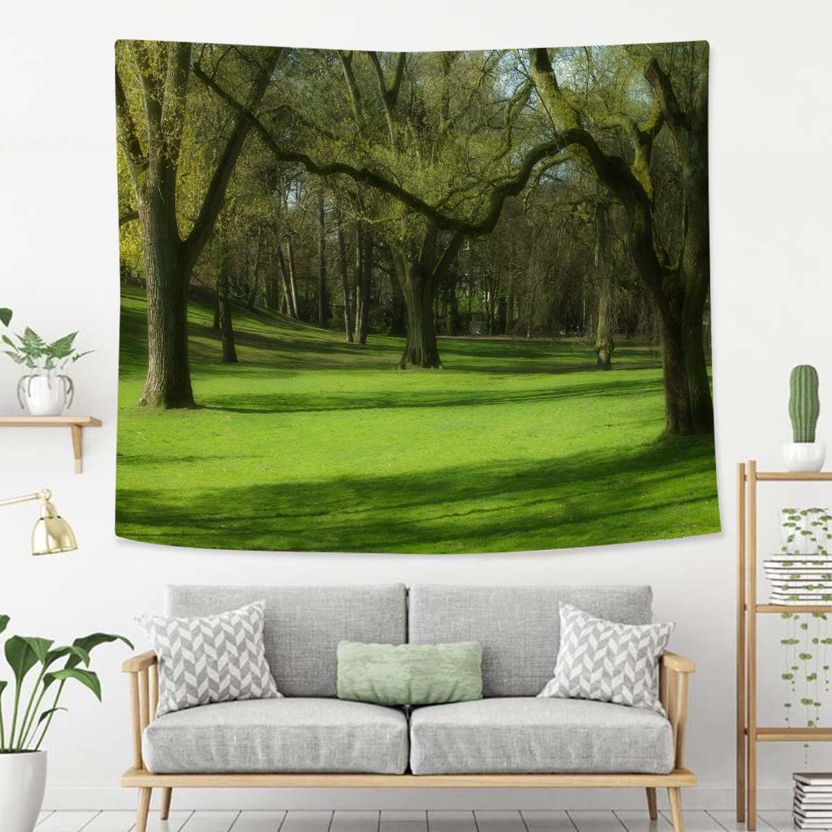Landscape Tapestry For Bedroom Landscape Of Kings Park Green And Nature Scene Tapestries Wall Hanging For Living Room Dorm Office 60×40 In - HavenBliss Decor