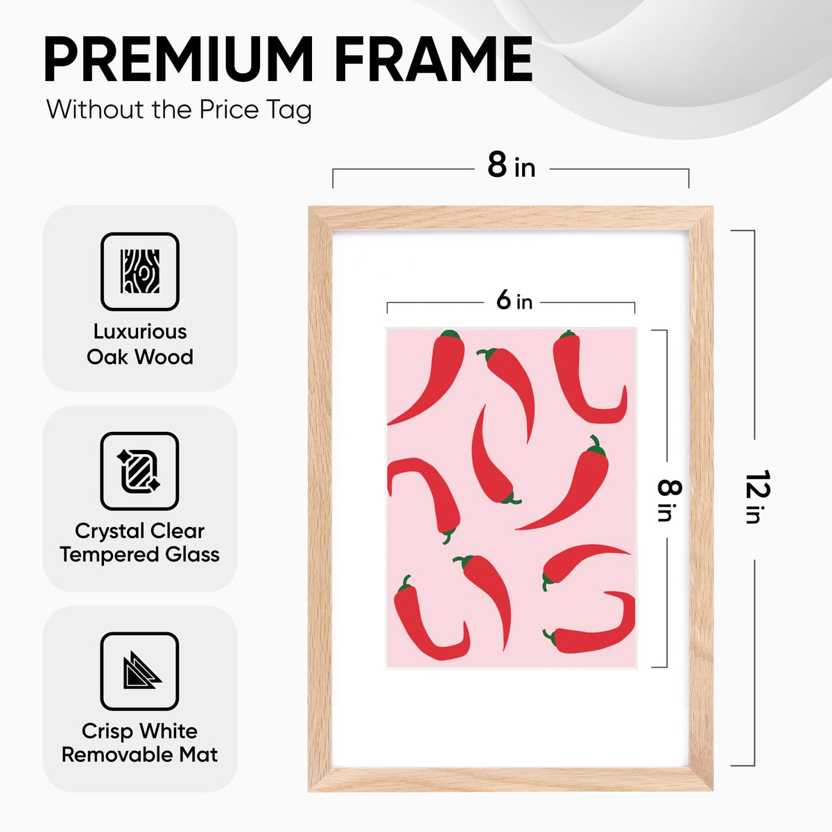 12x8 Picture Frame Wood