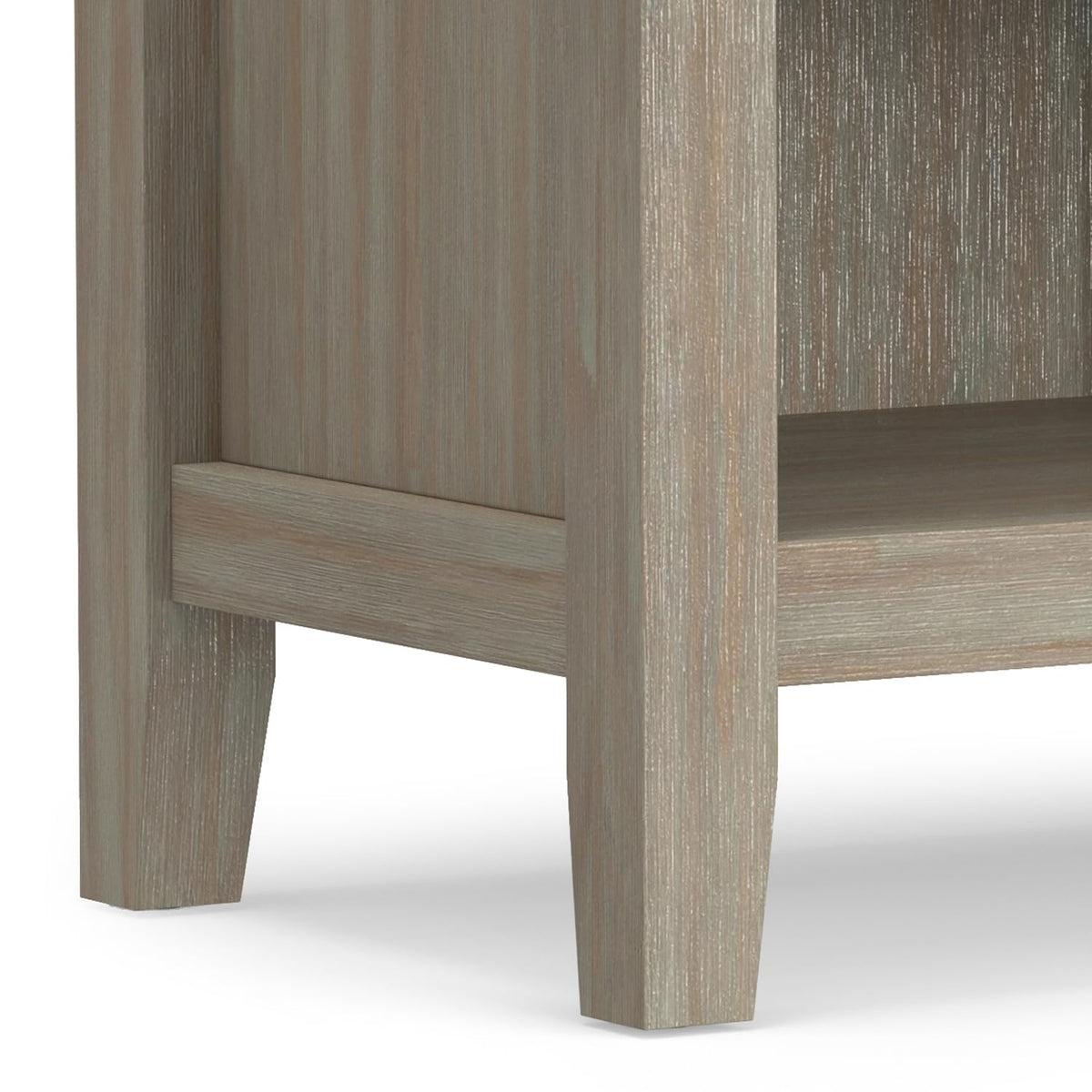 Artisan 24" Solid Wood Bedside Table in Distressed Grey