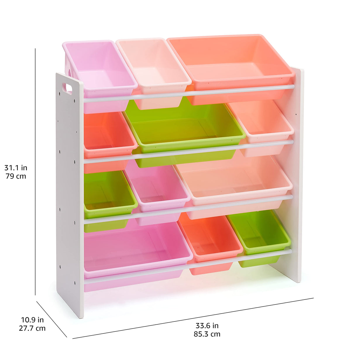 Kids Toy Storage Organizer with 12 Plastic Bins