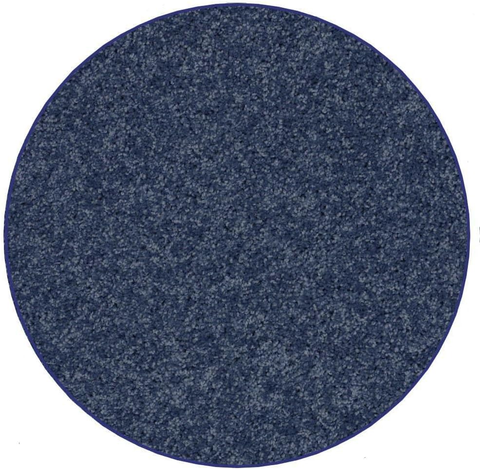 KOECKRITZ Soft and Colorful Kids Classroom Area Rugs (Passes Flammability Pill Test) Many Sizes and Bright Colors to Select from (3' Round, Navy) - HavenBliss Decor