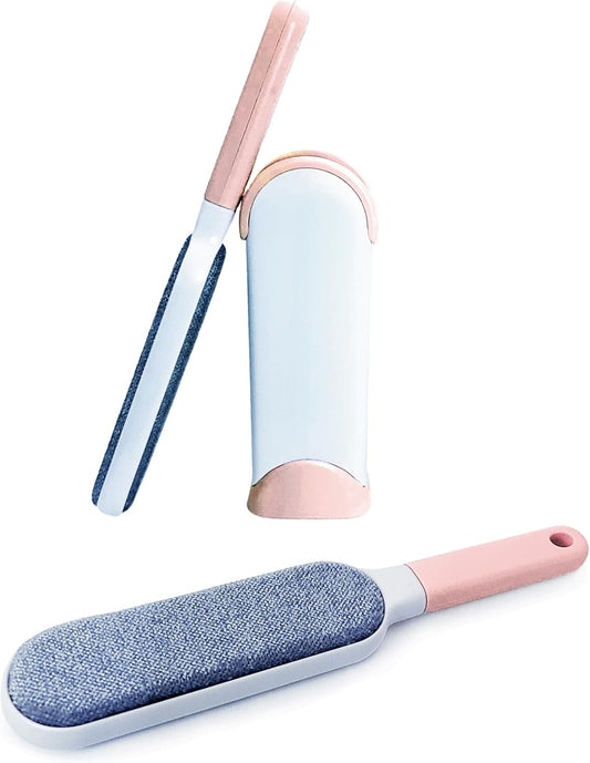Self-Cleaning Pet Hair Remover, Lint Remover, Cat Fur Bush, Sitcky Roller for Clothes, Reusable Hair Cleaner Brush, Lint Brush for Clothes, Better Than Tapes Roller Brush B (Pink) - HavenBliss Decor