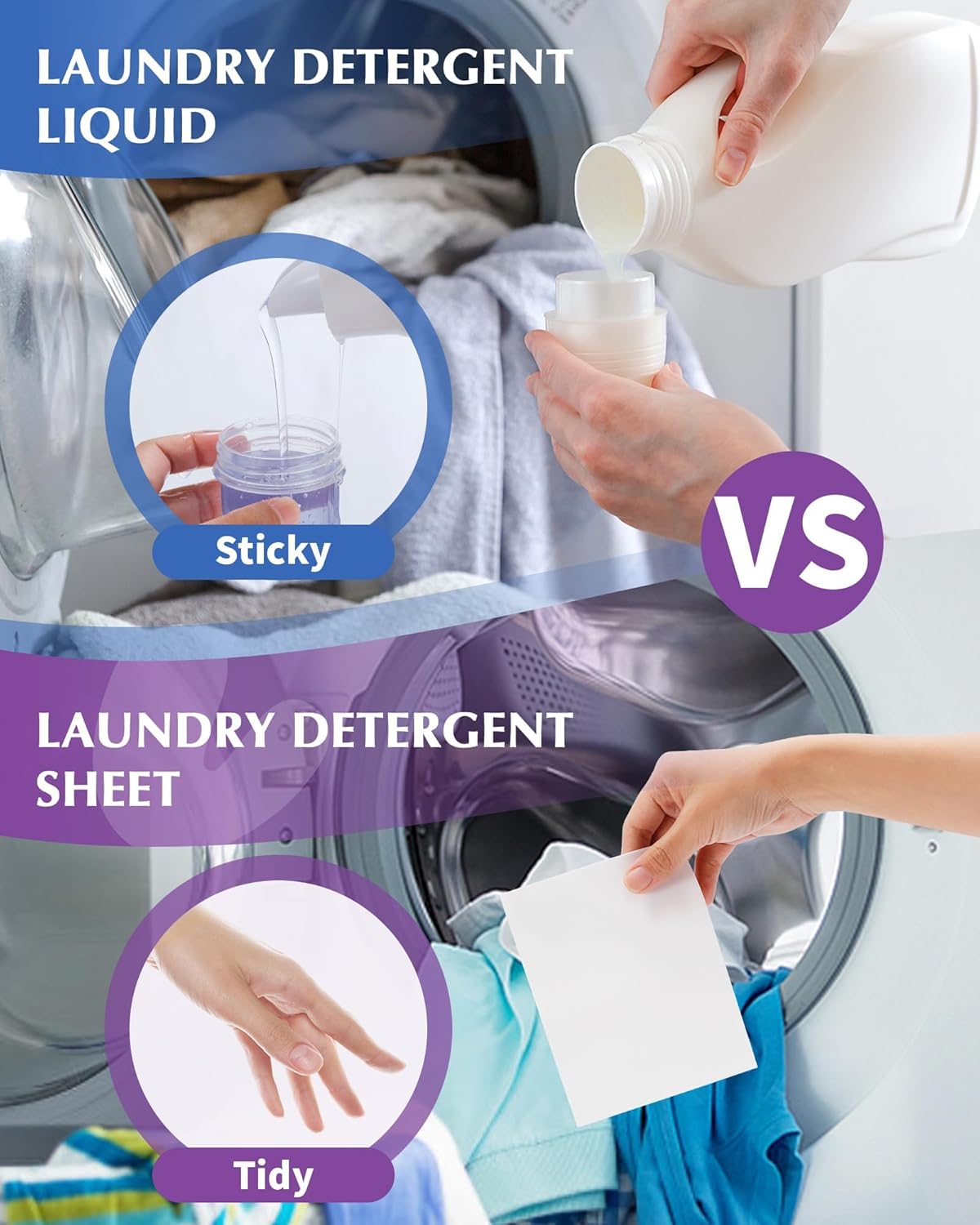 Laundry Detergent Sheets - 240 Loads Girls Lavender Laundry Sheets for Dorm,College,Home, Hotel,Apartment,Camping,Cruise,Road Trip,Beach Vacation,Backpack,Small Space, Family School Travel Essentials - HavenBliss Decor