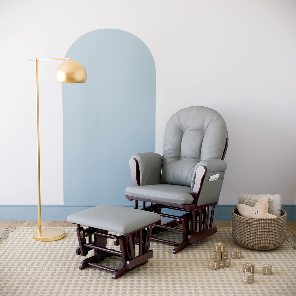 Premium Hoop Glider & Ottoman