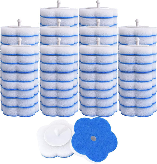 Toilet Bowl Wand Refills 80 Pcs Disposable Toilet Brush Cleaning Sponges Heads Not Compatible with Other Wand - HavenBliss Decor