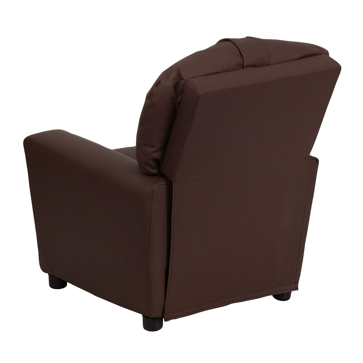 Chandler LeatherSoft Kids Recliner with Cup Holder and Safety Recline