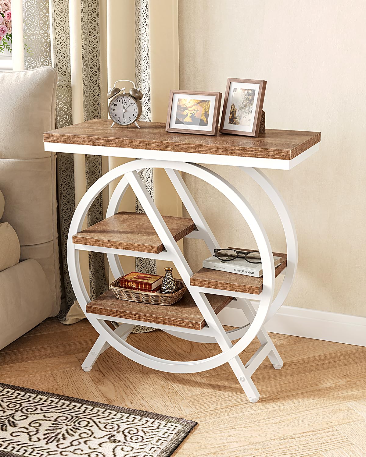 End Table Narrow Side Table with 4