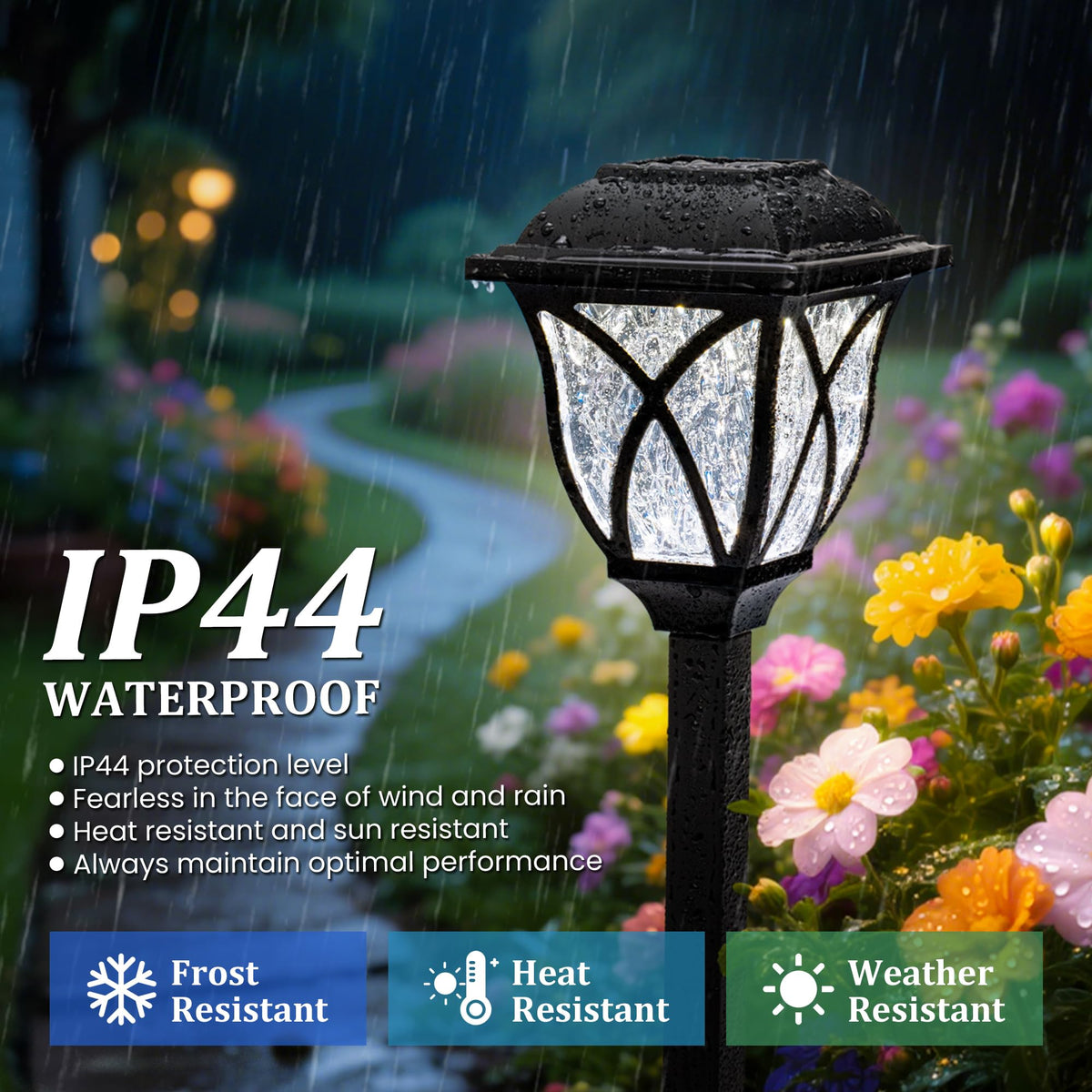 8 Pack Solar Lights Outdoor Waterproof (8 Count)