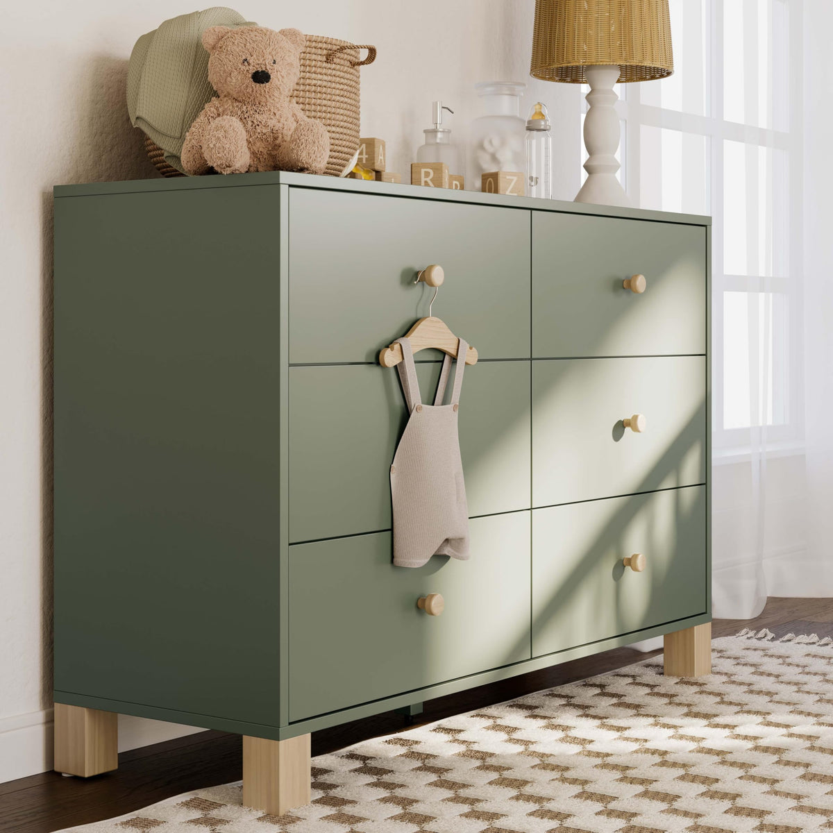 California 6 Drawer Double Dresser