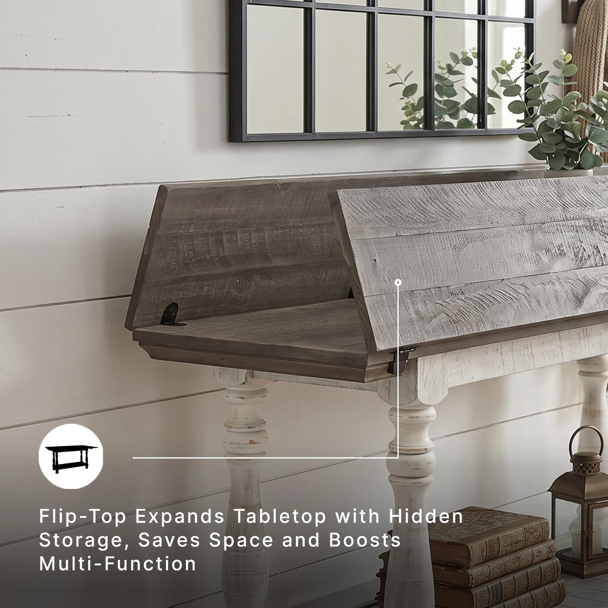 1 Piece Farmhouse Sofa Table