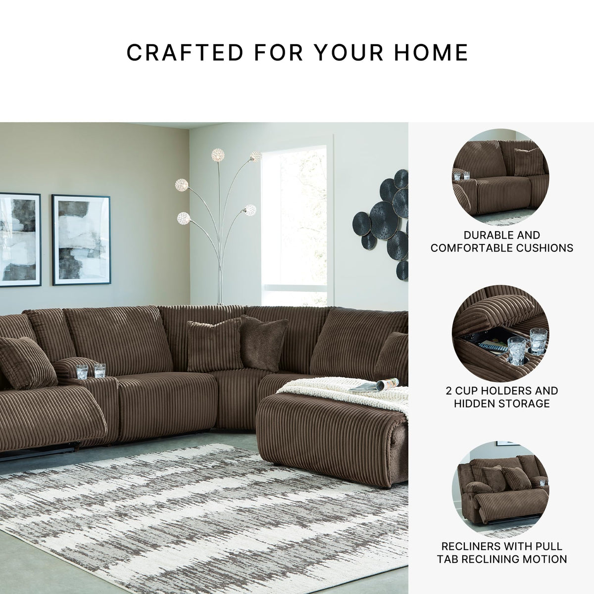 6 Piece Reclining U (6 Count)