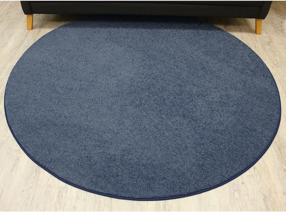 KOECKRITZ Soft and Colorful Kids Classroom Area Rugs (Passes Flammability Pill Test) Many Sizes and Bright Colors to Select from (3' Round, Navy) - HavenBliss Decor