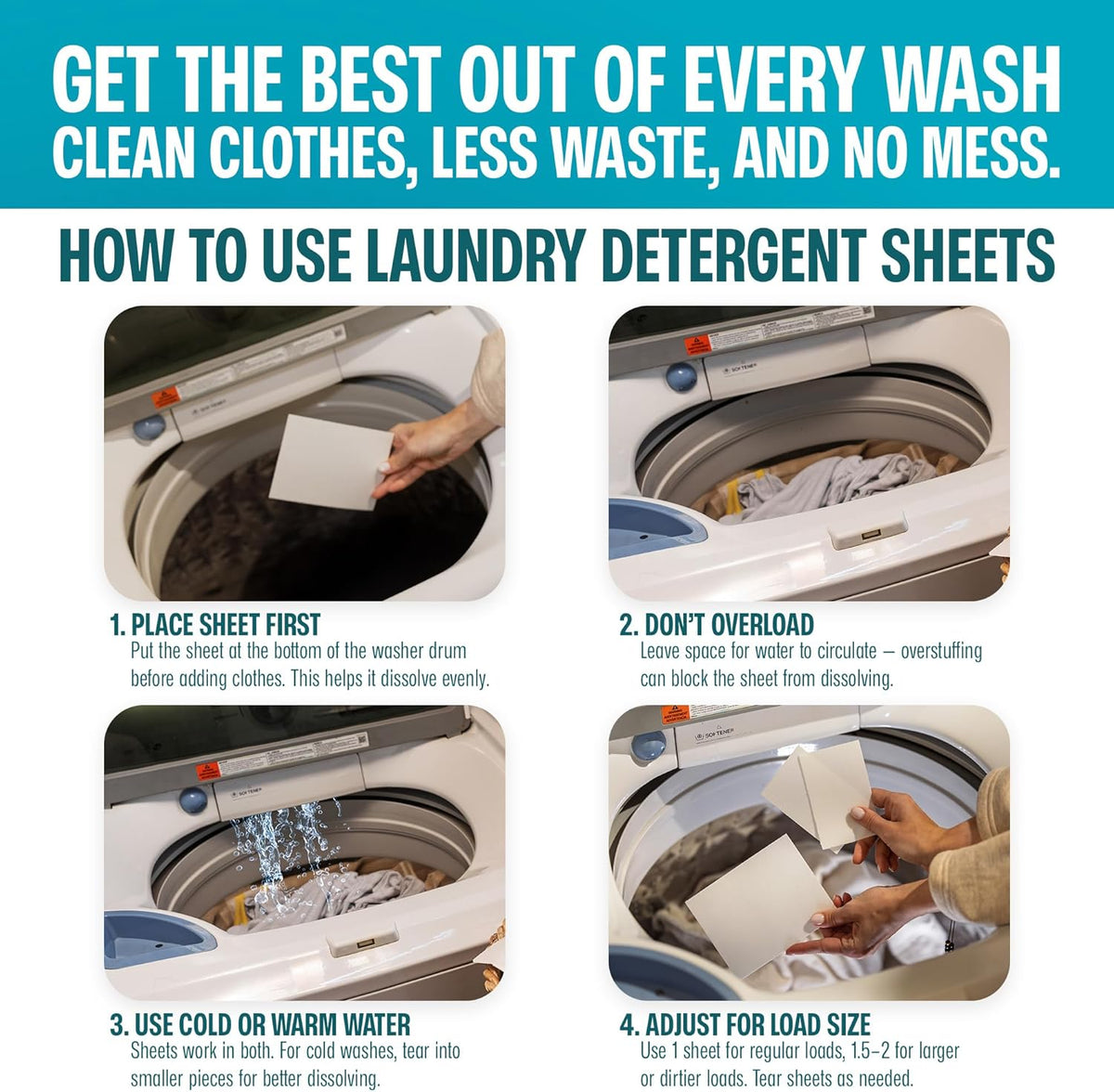 Sudstainables Laundry Detergent Sheets (200 Loads) – Eco-Friendly, Zero Waste, Plastic-Free Laundry Washing Machines Soap Sheets; Dissolvable, Space-Saving Strips for Travel (Fresh Linen) - HavenBliss Decor