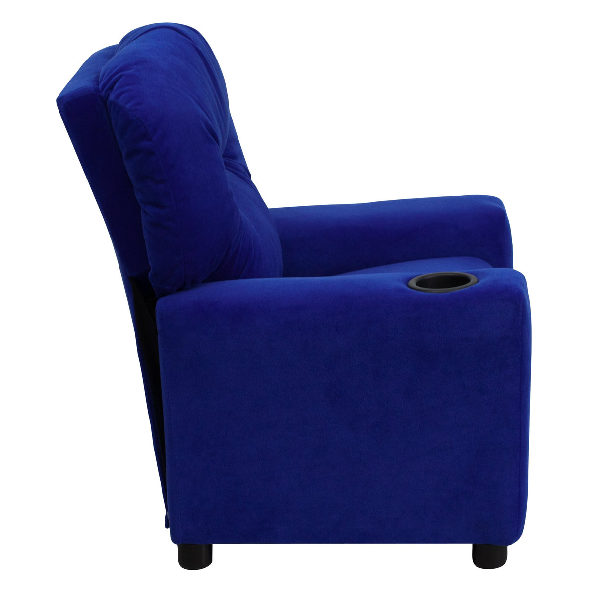 Chandler Microfiber Kids Recliner with Cup Holder and Safety Recline