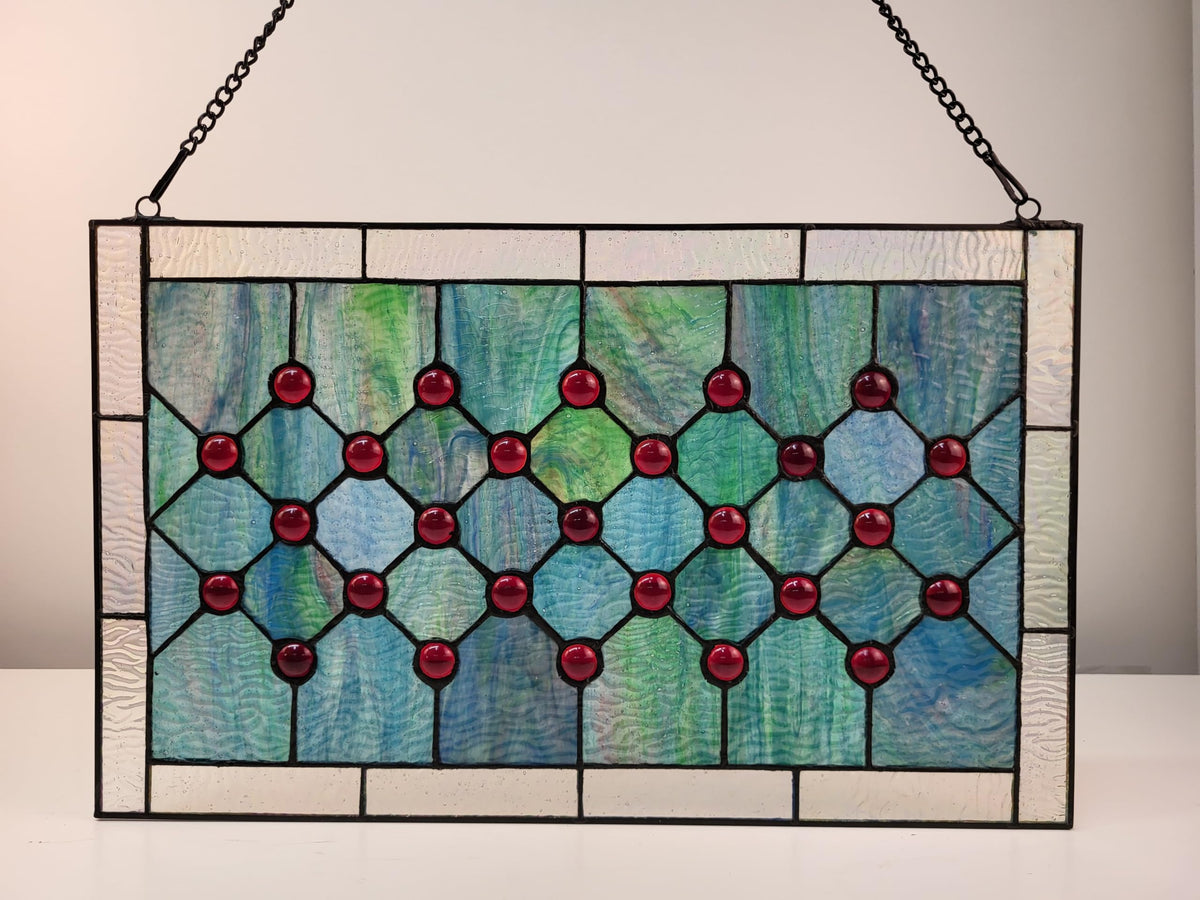 Tiffany Style Stained Glass Window Panel